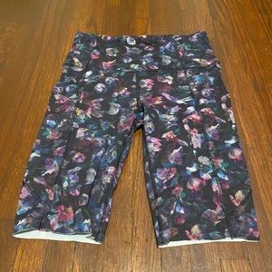 Lululemon Floral “Fast and Free” Bike Shorts
